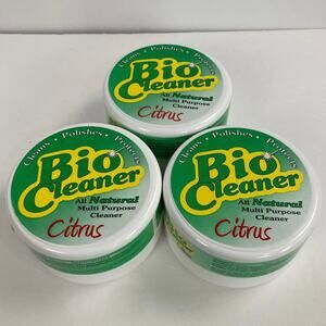 Bio Cleaner Citrus All Natural Cleaner 10 oz Clay with Sponge Lot fo 3 Unused